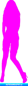 Samolepka Erotická žena 015 levá Fluorescentní růžová