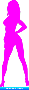 Samolepka Erotická žena 017 levá Fluorescentní růžová