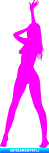 Samolepka Erotická žena 021 levá Fluorescentní růžová