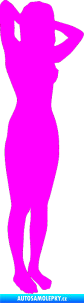 Samolepka Erotická žena 024 pravá Fluorescentní růžová