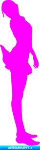 Samolepka Erotická žena 027 pravá Fluorescentní růžová