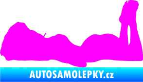 Samolepka Erotická žena 034 levá Fluorescentní růžová