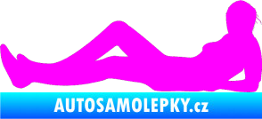 Samolepka Erotická žena 045 levá Fluorescentní růžová