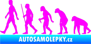 Samolepka Evoluce 001 levá Fluorescentní růžová