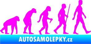 Samolepka Evoluce 001 pravá Fluorescentní růžová