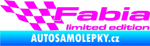 Samolepka Fabia limited edition levá Fluorescentní růžová