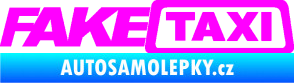 Samolepka Fake taxi nápis Fluorescentní růžová