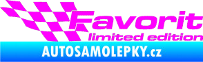 Samolepka Favorit limited edition levá Fluorescentní růžová