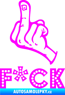 Samolepka F*CK 002  nápis  Fluorescentní růžová
