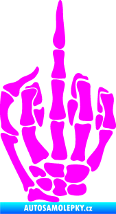 Samolepka F*ck off kostra levá Fluorescentní růžová