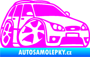 Samolepka Ford Mondeo combi karikatura pravá Fluorescentní růžová