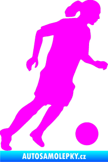 Samolepka Fotbalista 018 pravá Fluorescentní růžová