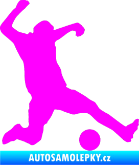 Samolepka Fotbalista 039 pravá Fluorescentní růžová