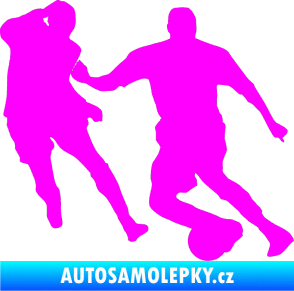 Samolepka Fotbalista 045 pravá Fluorescentní růžová