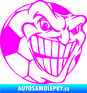 Samolepka Fotbalový míč 002 pravá Fluorescentní růžová