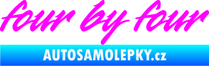 Samolepka Four by four Fluorescentní růžová