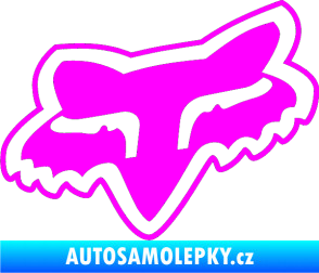 Samolepka Fox 003 Fluorescentní růžová