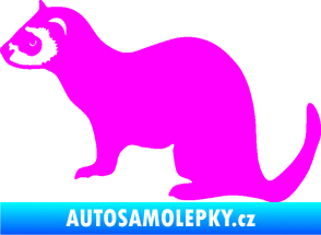 Samolepka Fretka 001 levá Fluorescentní růžová