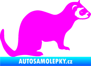 Samolepka Fretka 001 pravá Fluorescentní růžová