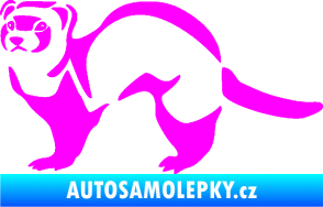 Samolepka Fretka 002 levá Fluorescentní růžová