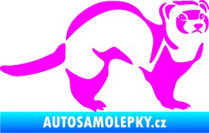 Samolepka Fretka 002 pravá Fluorescentní růžová