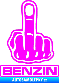 Samolepka Fuck off benzín Fluorescentní růžová