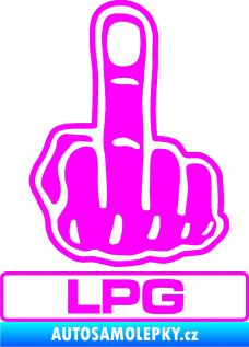 Samolepka Fuck off LPG Fluorescentní růžová