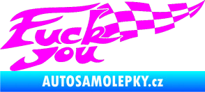 Samolepka Fuck you Fluorescentní růžová
