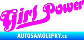 Samolepka Girl Power nápis Fluorescentní růžová