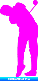 Samolepka Golfista 013 levá Fluorescentní růžová