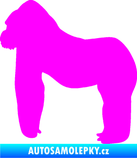 Samolepka Gorila 001 levá Fluorescentní růžová