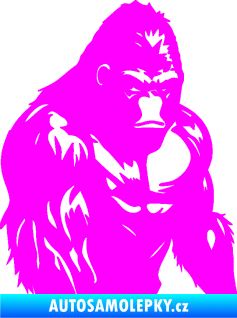 Samolepka Gorila 004 pravá Fluorescentní růžová