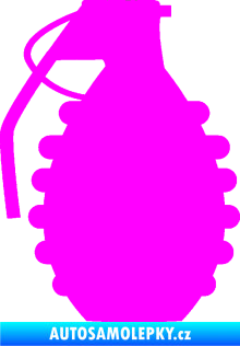 Samolepka Granát 002 levá Fluorescentní růžová