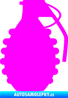 Samolepka Granát 002 pravá Fluorescentní růžová
