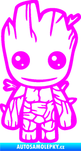 Samolepka Groot 002 levá baby Fluorescentní růžová