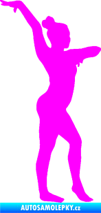 Samolepka Gymnastka 001 pravá Fluorescentní růžová