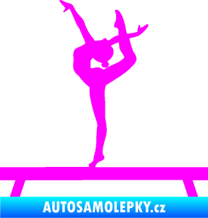 Samolepka Gymnastka 003 levá kladina Fluorescentní růžová