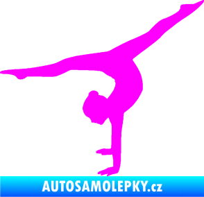 Samolepka Gymnastka 005 levá Fluorescentní růžová
