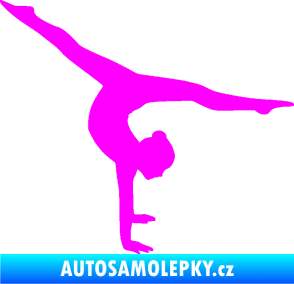Samolepka Gymnastka 005 pravá Fluorescentní růžová