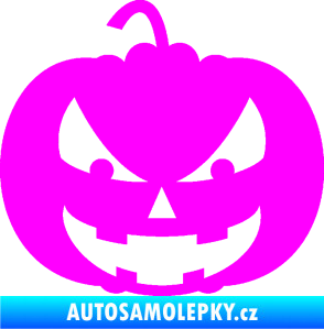 Samolepka Halloween 016 levá dýně Fluorescentní růžová