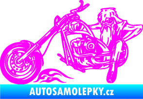 Samolepka Harley 001 levá Fluorescentní růžová