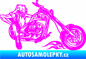 Samolepka Harley 001 pravá Fluorescentní růžová
