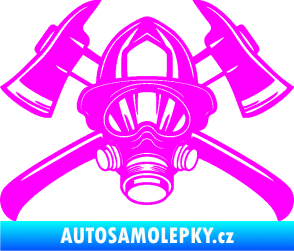 Samolepka Hasič 014 Fluorescentní růžová