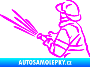Samolepka Hasič 015 levá Fluorescentní růžová