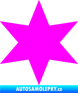 Samolepka Hvězda 002 Fluorescentní růžová
