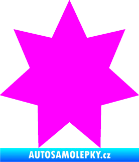 Samolepka Hvězda 003 Fluorescentní růžová