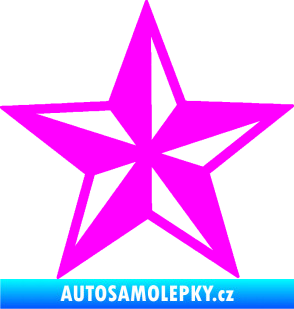 Samolepka Hvězda námořní Fluorescentní růžová