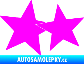 Samolepka Hvězdy 002 levá spojené Fluorescentní růžová
