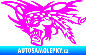 Samolepka Indián 001 levá Fluorescentní růžová
