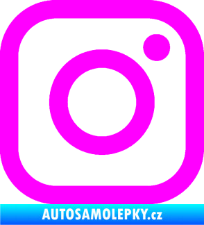 Samolepka Instagram logo Fluorescentní růžová